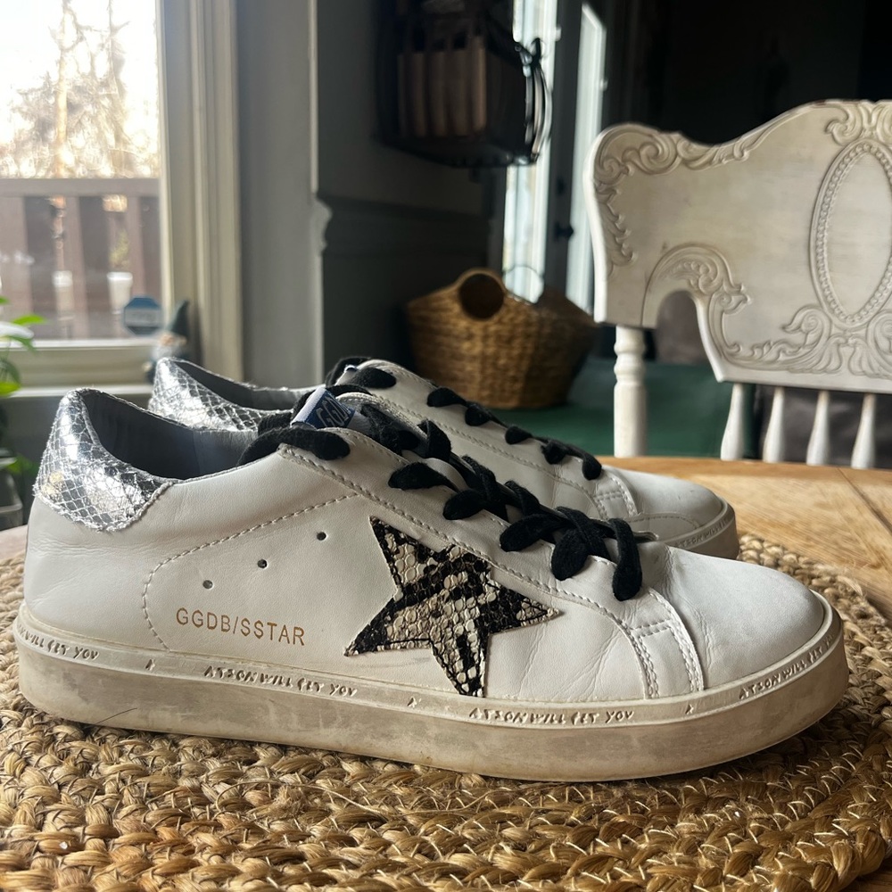 Golden Goose GGDB Superstar Python Leather Sneakers Shoes Venezia